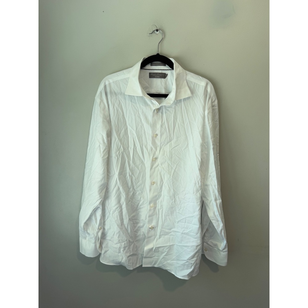 Daniel Cremieux Signature Collection White Supima Cotton Button Down Shirt XL
